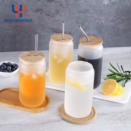 도매 4PCS 16oz 480ml 사용자 정의 로고 붕규산 유리 소다 수 칵테일 위스키 맥주 아이스 커피 와인 차에 대한 모양의 물 주스 마시는 유리 세트